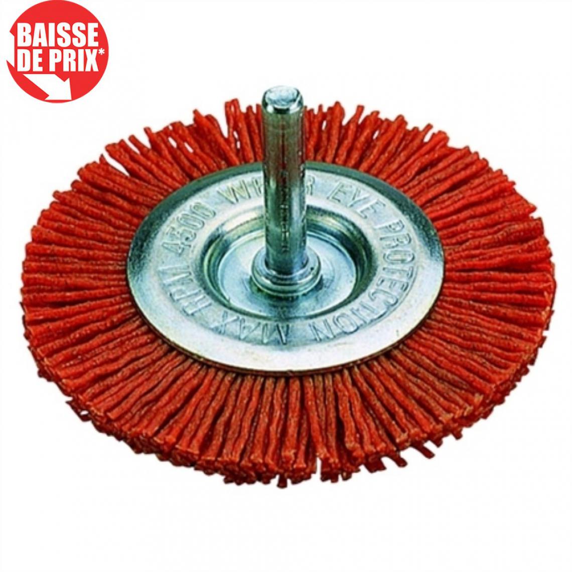Wolfcraft - Brosse Wolfcraft circulaire nylon rouge diamètre 100 mm - Abrasifs et brosses