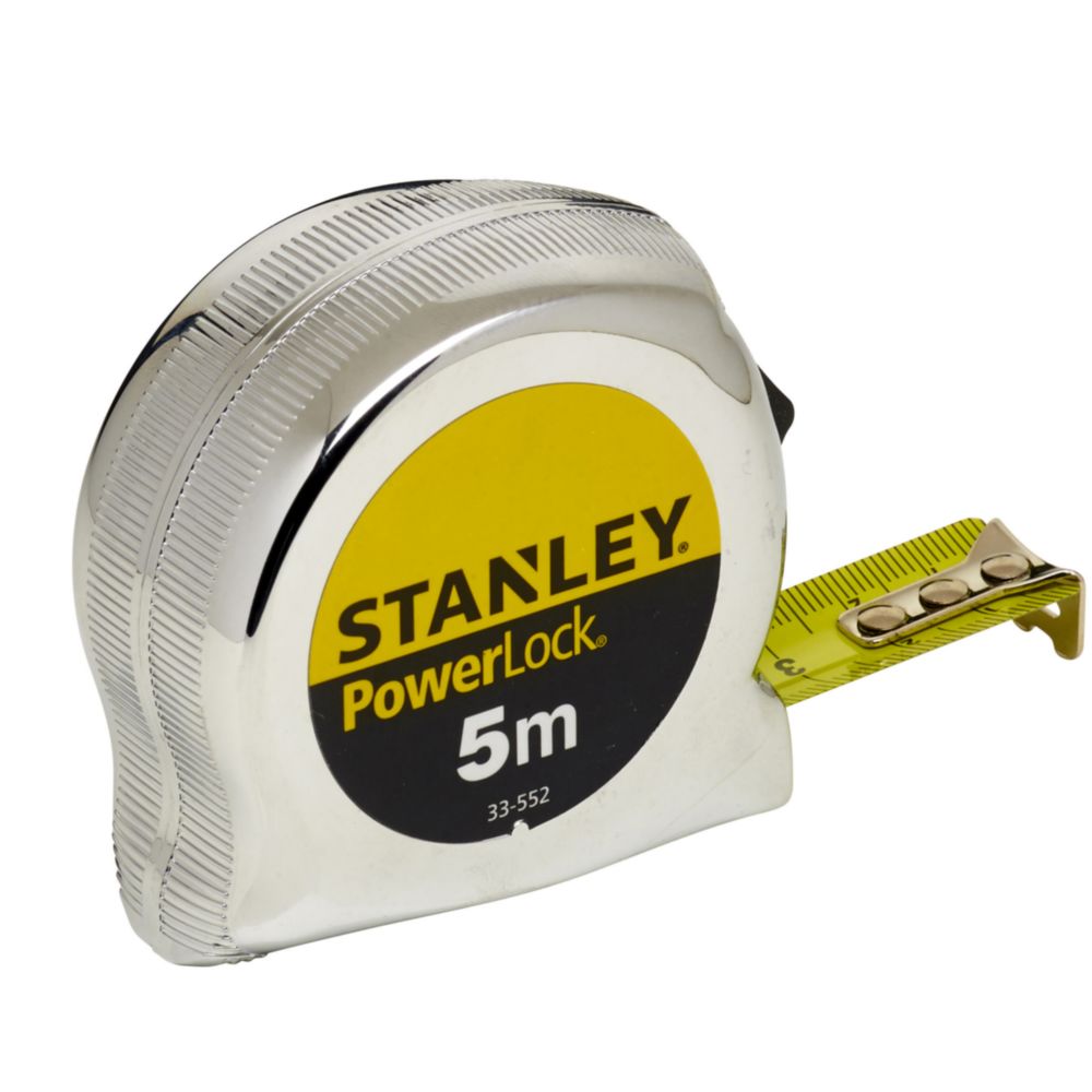 Stanley - mètre ruban - stanley powerlock - longueur 5 mètres x 19 mm - stanley 0-33-552 - Niveaux à bulles