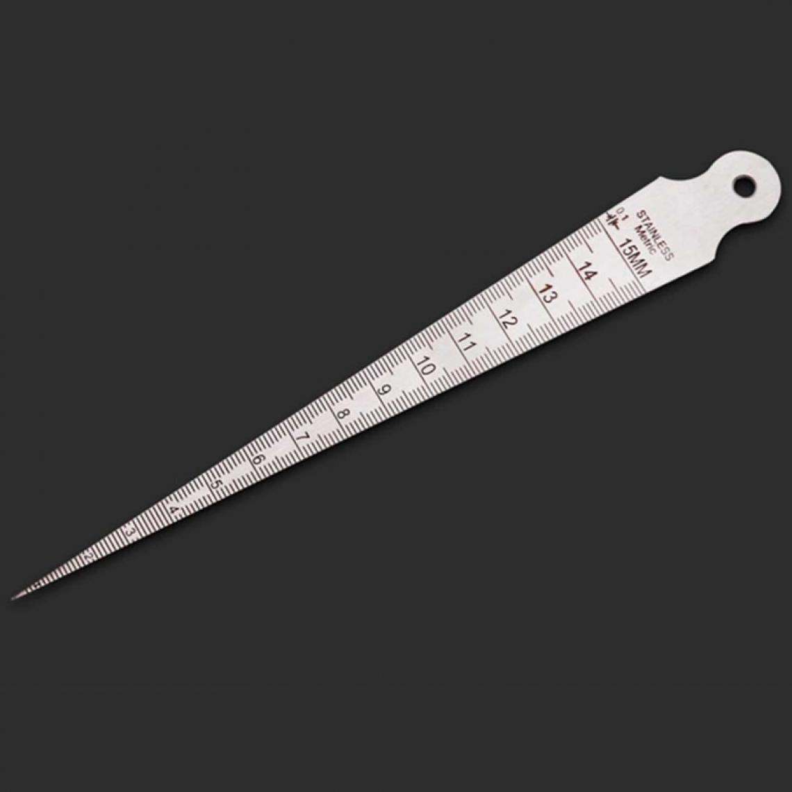 Wewoo - Écart de cale 1-15mm Épaisseur en acier inoxydable Règle d'inspection Tauge métrique Outil de mesure impériale - Abrasifs et brosses