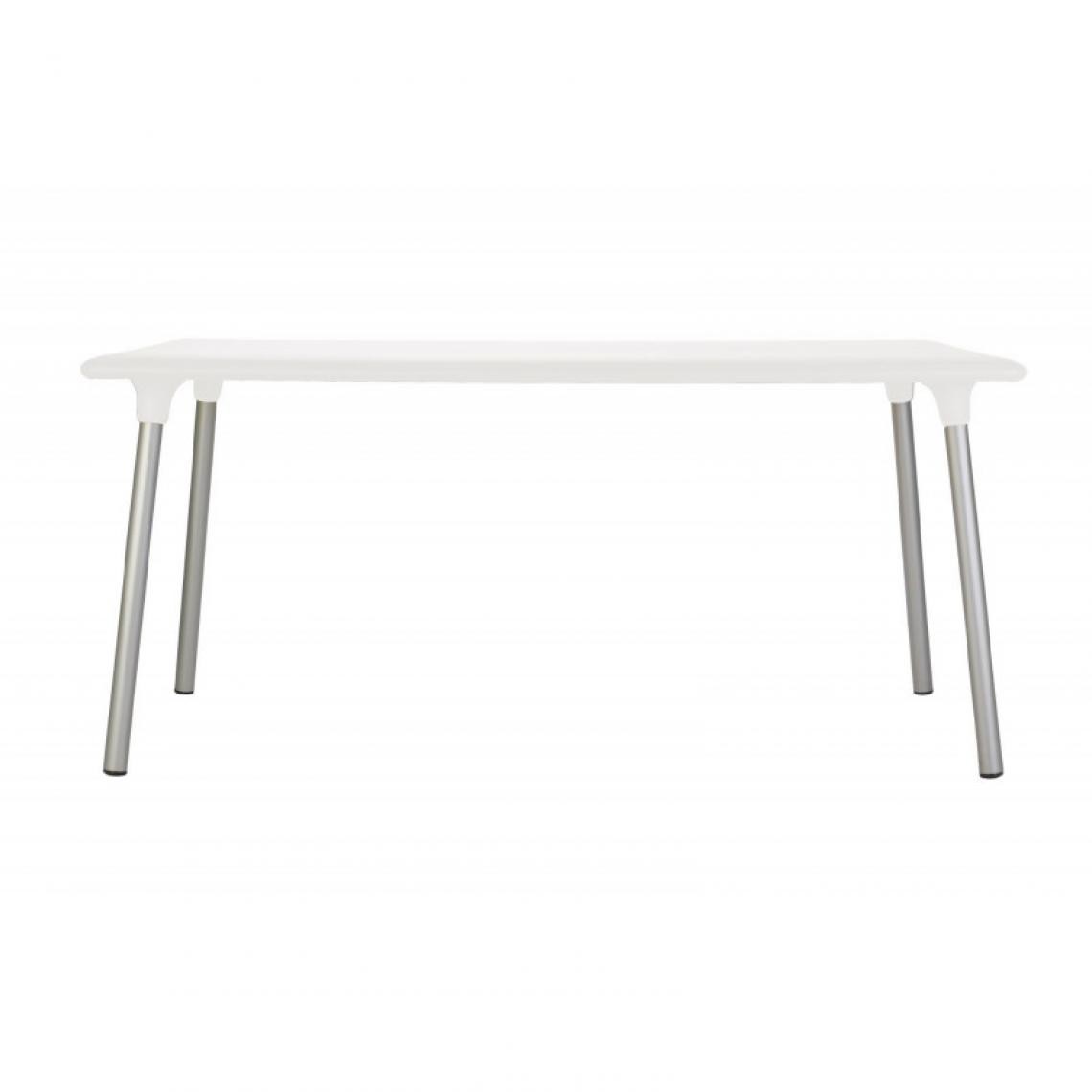 Resol - Table New Flash 160x90 - RESOL - Blancpolypropylène, aluminium anodisé - Tables à manger