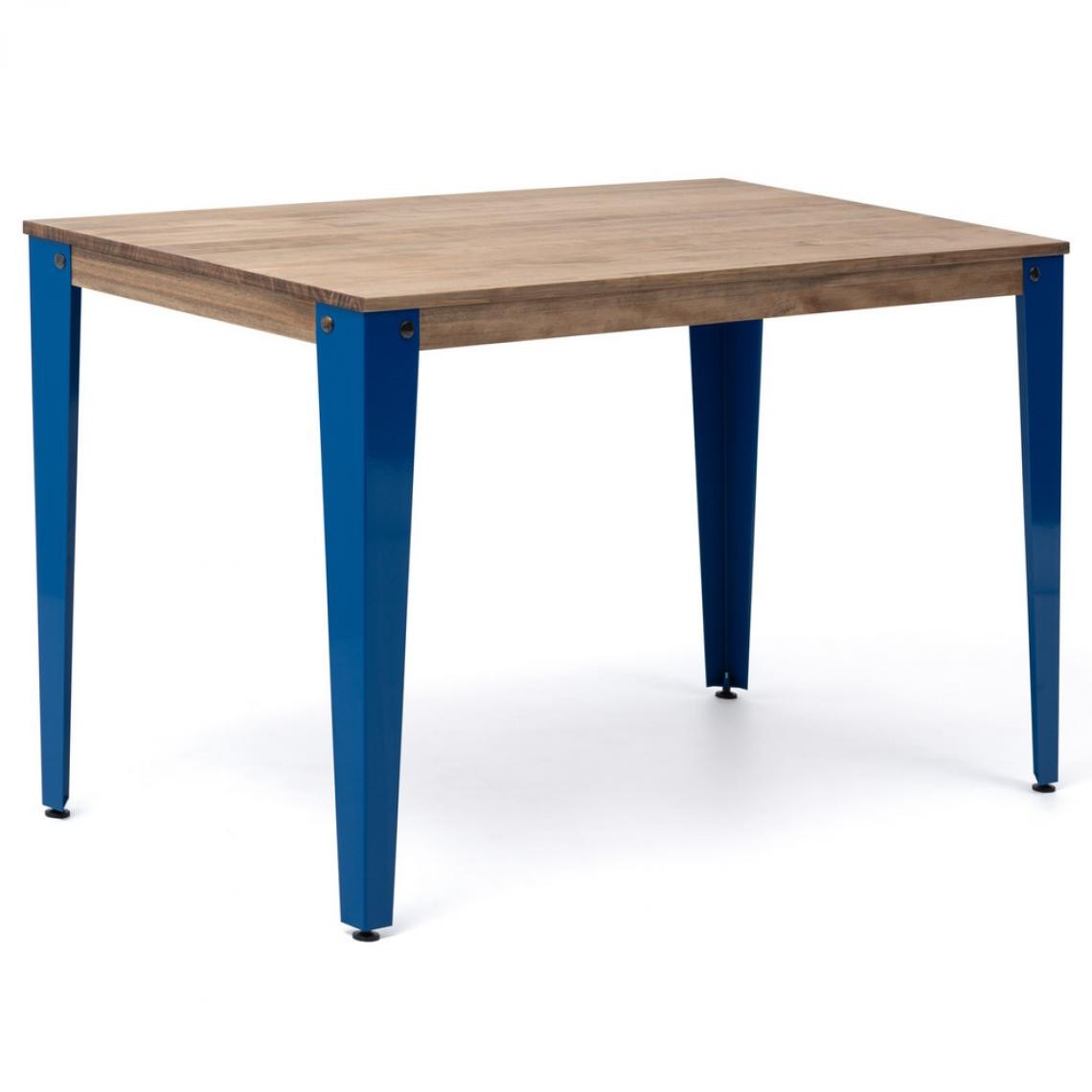 BOX FURNITURE - Table Salle a Manger Lunds 140x80x75cm Bleu-Vieilli Box Furniture - Tables à manger