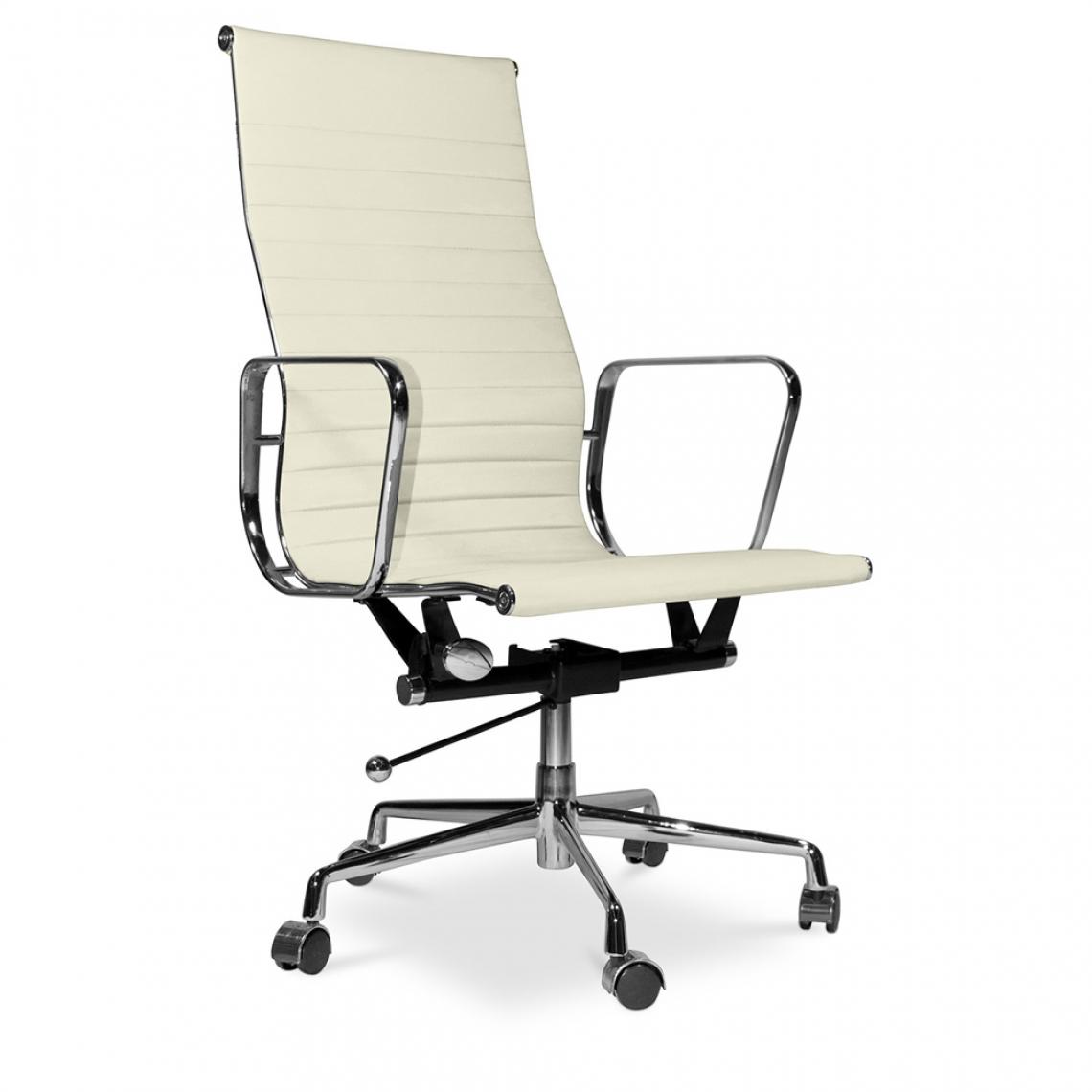 Iconik Interior - Chaise bureau-style T9 Cuir Premium - Roulettes - Chaises