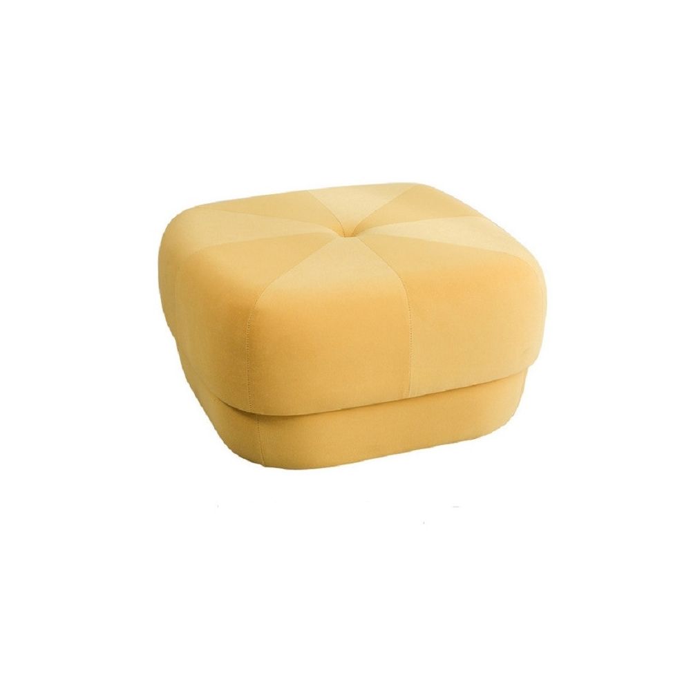 Wewoo - Tabouret de salon de épaissi de en bois solide de tissu moderne petitSpécifications Grand jaune lumineux - Chaises