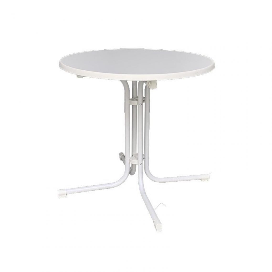 Materiel Chr Pro - Table de Bistro Berlin Ø 80 cm - Veba - Blanc - Tables à manger