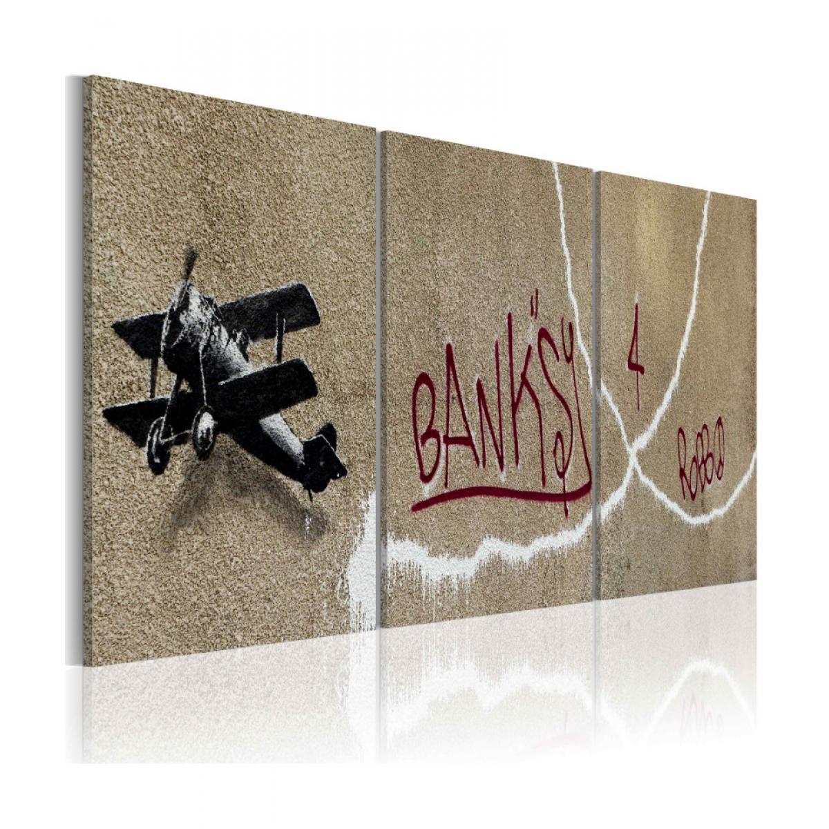 Artgeist - Tableau - Avion (Bansky) 60x30 - Tableaux, peintures