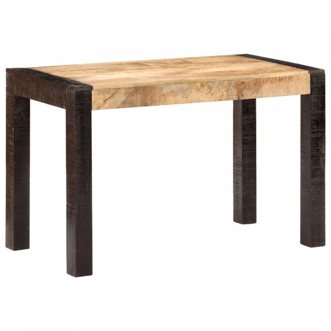 Icaverne - Stylé Tables collection Vaduz Table à dîner 120x60x76 cm Bois de manguier solide brut - Tables à manger