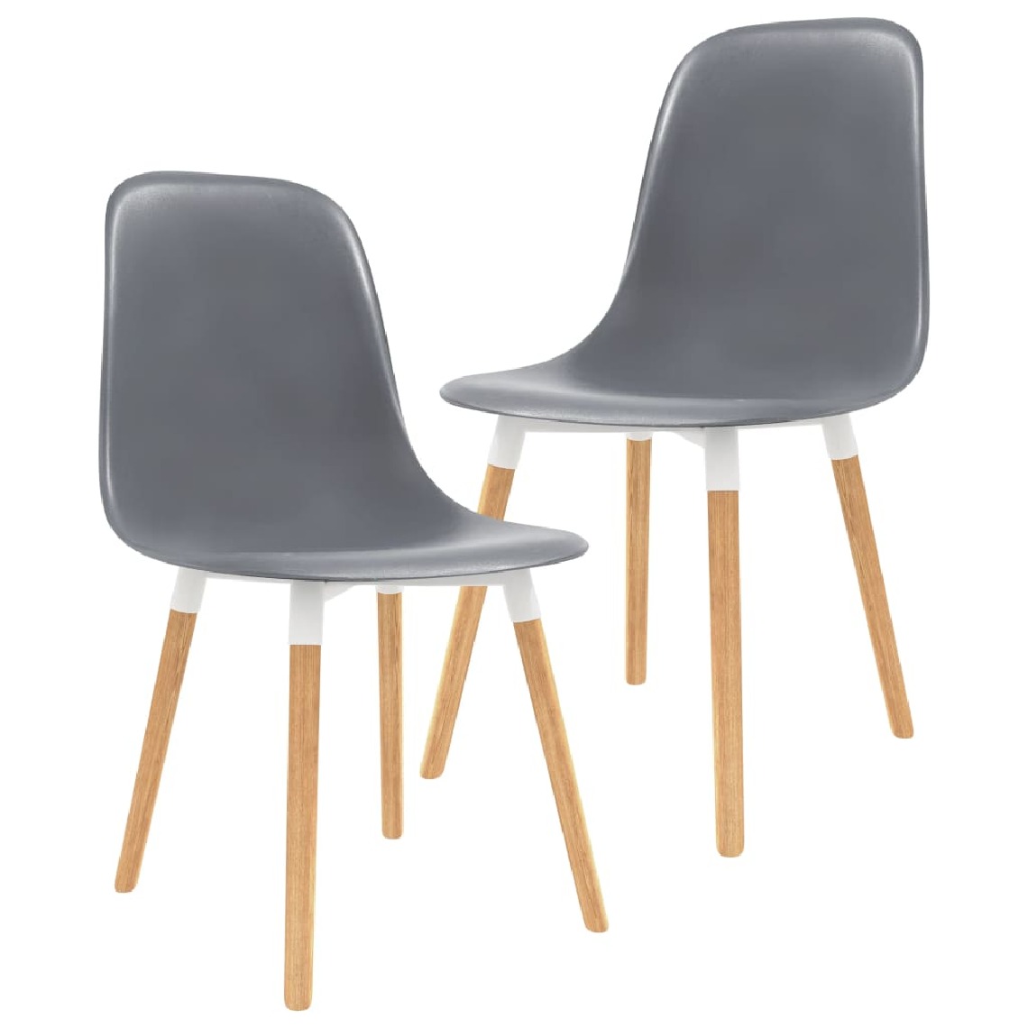 Chunhelife - Chunhelife Chaises de salle à manger 2 pcs Gris Plastique - Chaises