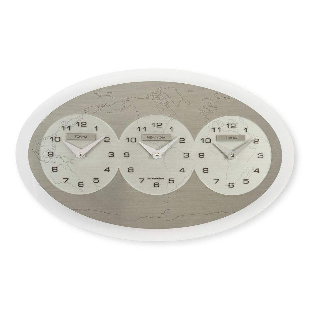 Incantesimo - Horloge de paroi Tre Ore nel Mondo (Tokyo - New York - Paris) 073 M - 50071011429602 - Horloges, pendules