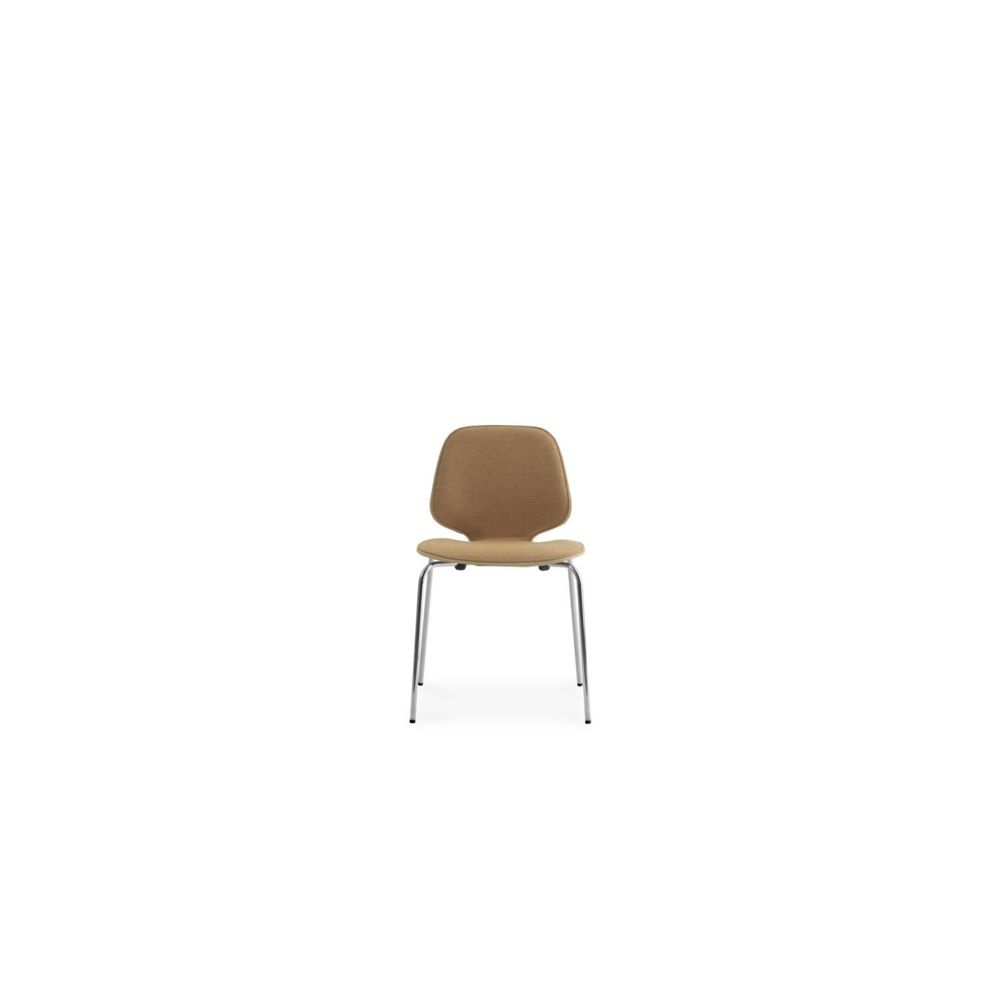 Normann Copenhagen - My Chair avec rembourrage - Noir (Cuir) - chrome - Chaises