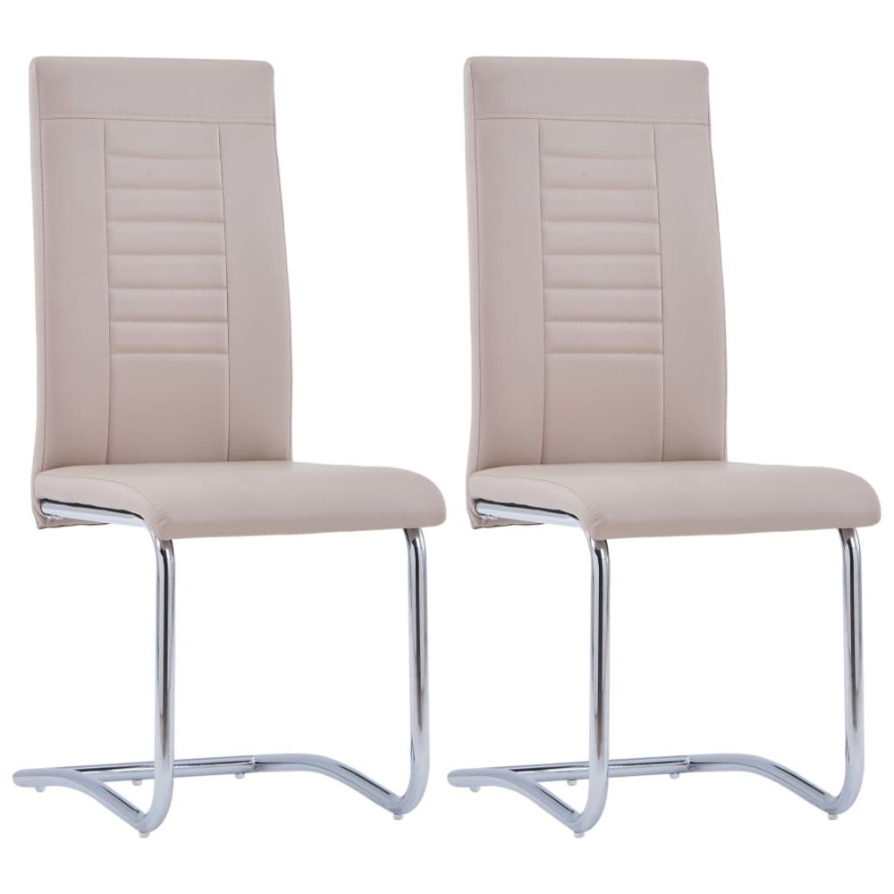 marque generique - Distingué Fauteuils et chaises ligne Porto-Novo Chaises de salle à manger 2 pcs Cappuccino Similicuir - Chaises