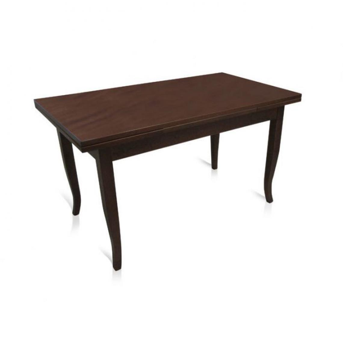 Alter - Table extensible, couleur noyer, 120x80x 79,50 cm, avec 2 rallonges de 40 cm - Tables à manger