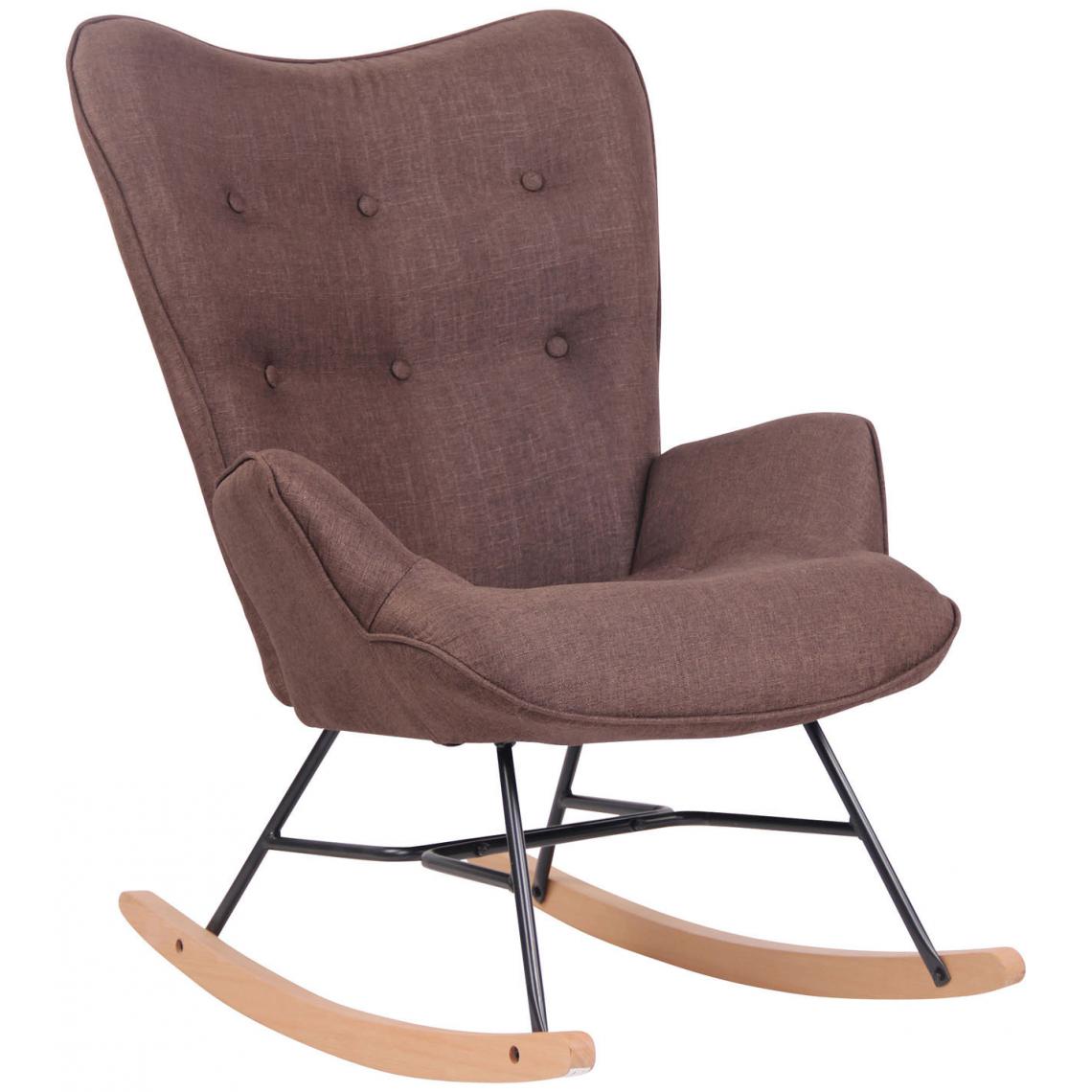 Icaverne - Splendide Chaise en tissu reference Addis-Abeba couleur marron - Chaises