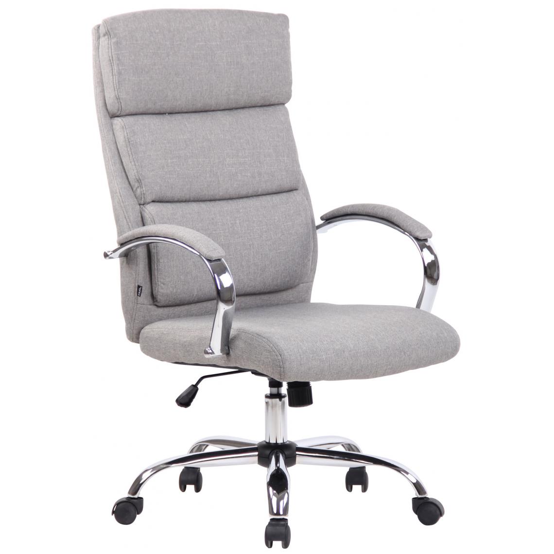 Icaverne - Contemporain Chaise de bureau en tissu famille Jérusalem couleur gris - Chaises