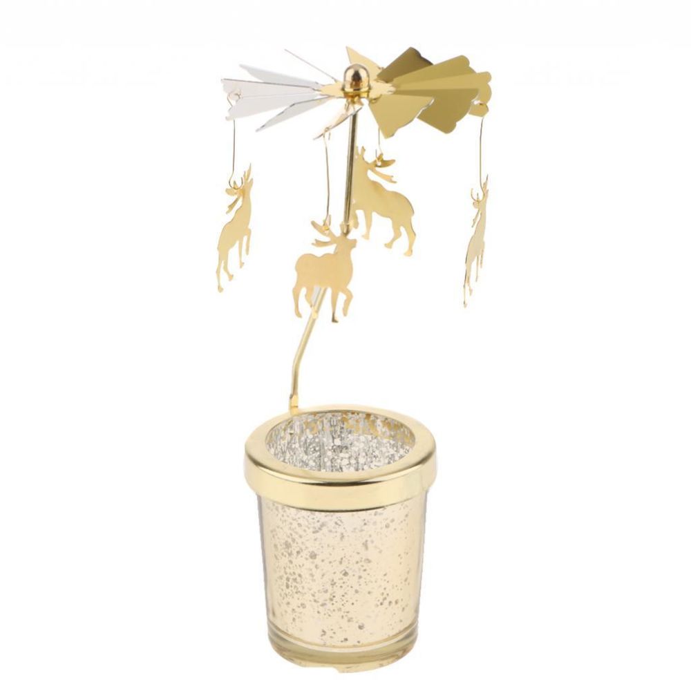 marque generique - chandelier romantique tournant stand spine photophore chandelier wapiti - Bougeoirs, chandeliers