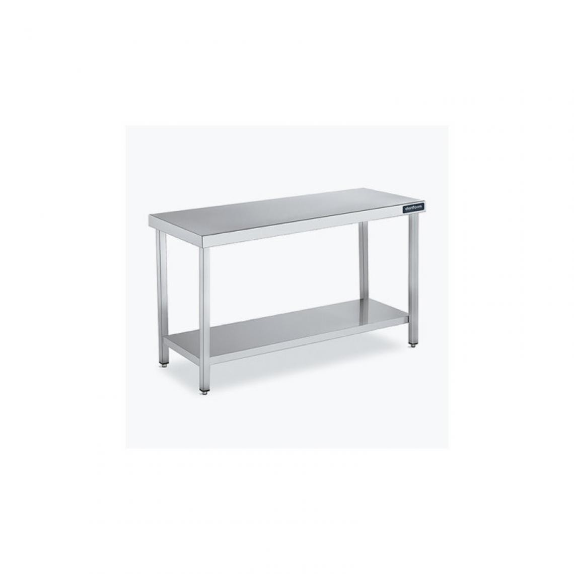 DISTFORM - Table Centrale 600x900 avec Étagère - Distform - Inox 18/10900x900x850mm - Tables à manger