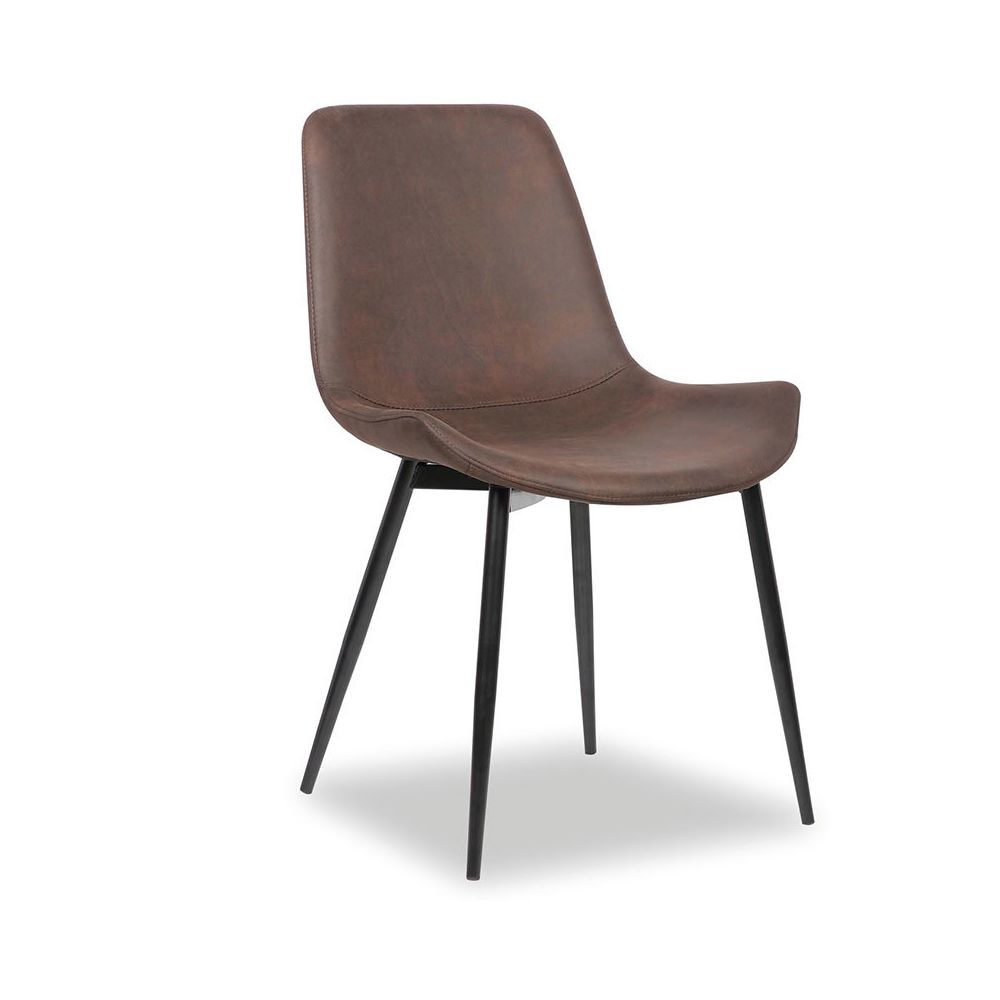 Nouvomeuble - Chaise design marron ELENA (lot de 2) - Chaises