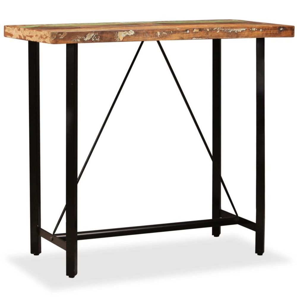 Vidaxl - vidaXL Table de bar Bois massif de récupération 120 x 60 x 107 cm - Tables à manger