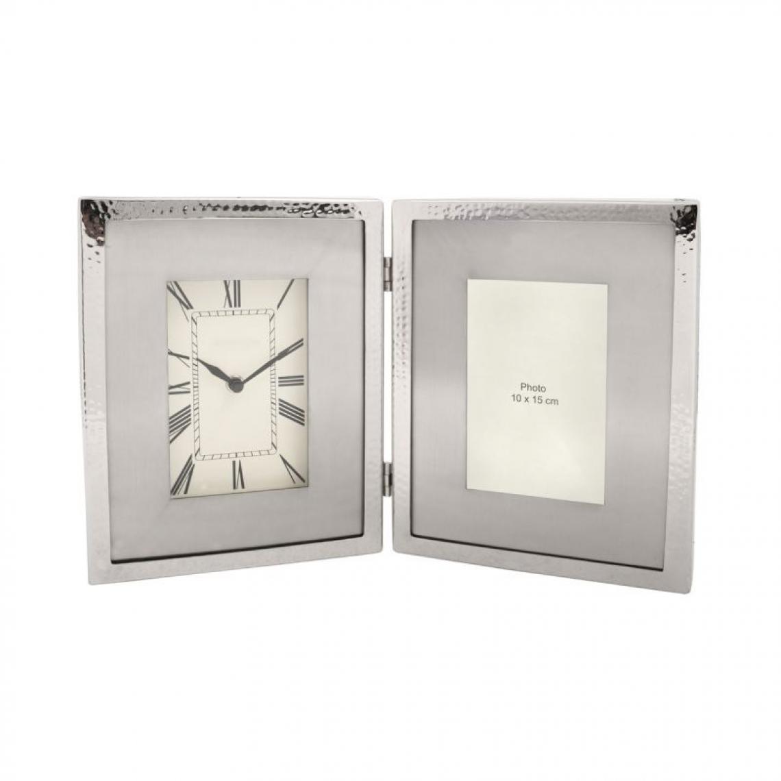 Paris Prix - Horloge à Poser à Quartz Moments 40cm Argent - Horloges, pendules