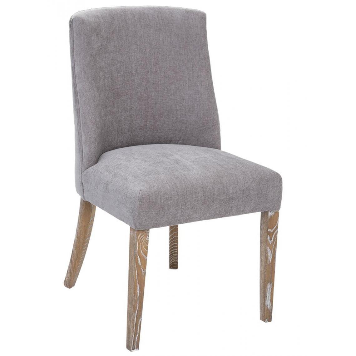 Pegane - Lot de 2 chaises de salle à manger en bois coloris gris - Longueur 49,5 x Profondeur 58,5 x Hauteur 89,5 cm - Chaises