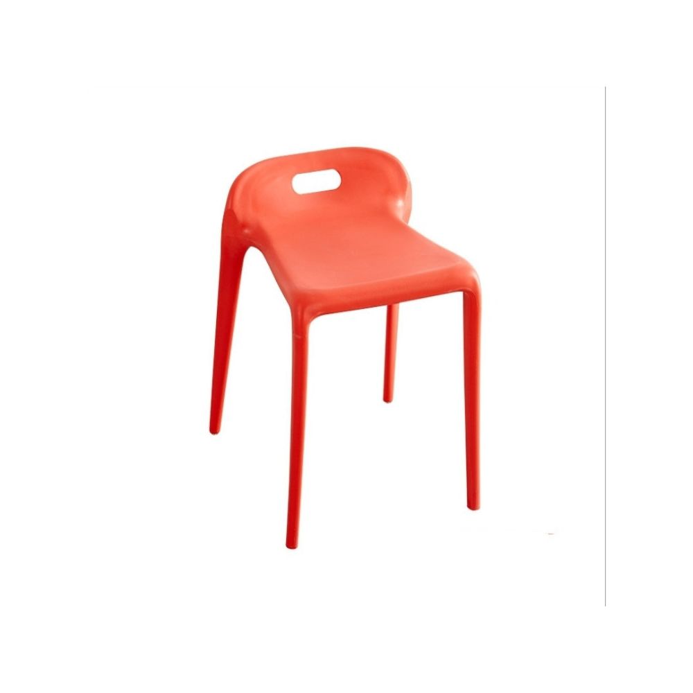 Wewoo - Meubles de salle à manger Minimaliste Moderne Chaise de à Tabouret en plastique Loisir Tabourets de salon Rouge - Chaises