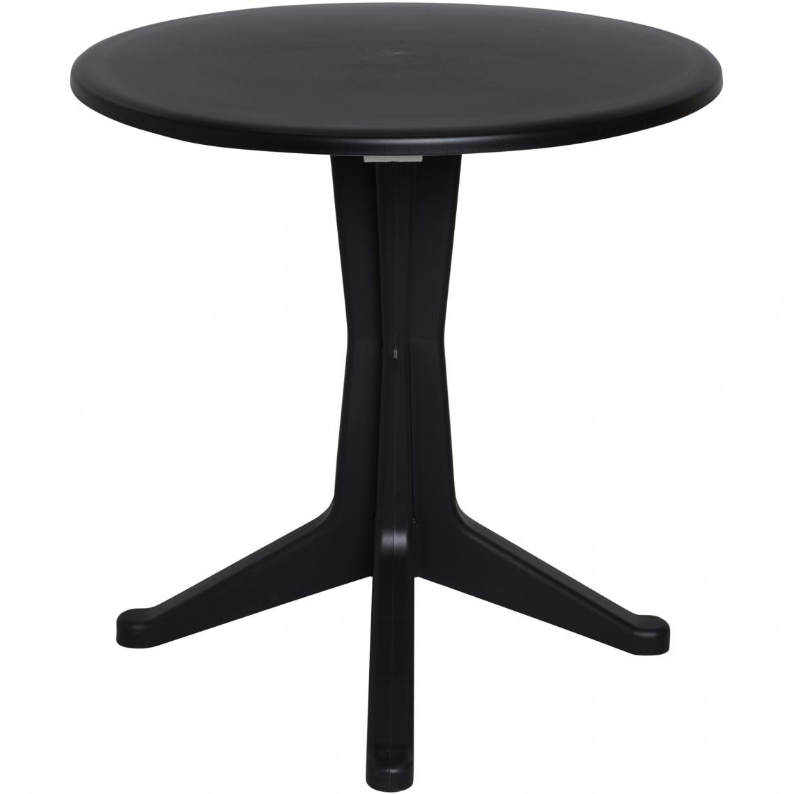 Alter - Table ronde, Made in Italy, 70x70x72 cm, couleur anthracite - Tables à manger