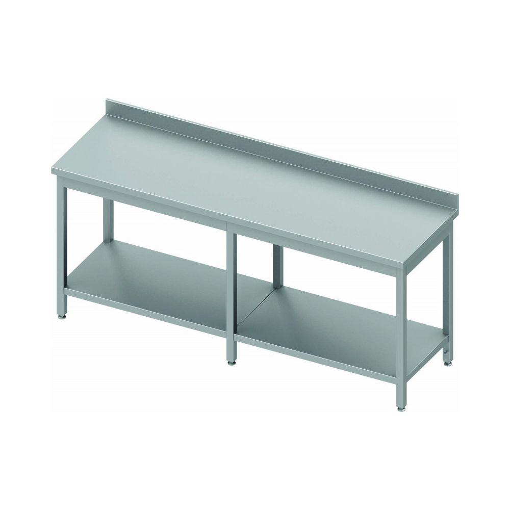 Materiel Chr Pro - Table Inox Avec Etagère & Renfort - Profondeur 800 - Stalgast - 2200x800 800 - Tables à manger