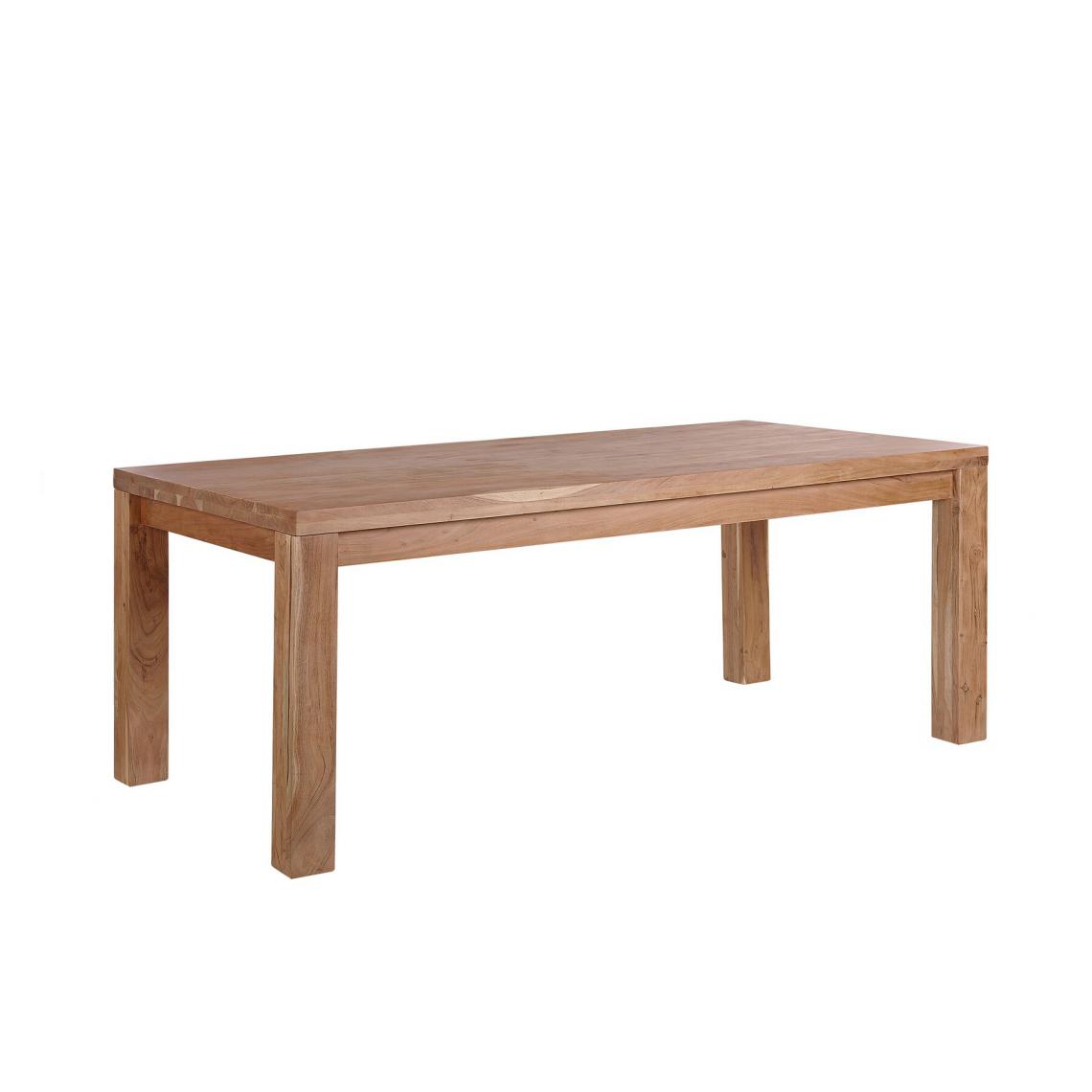 Beliani - Table à manger en bois acacia clair 200 x100 cm TESA - marron clair - Tables à manger