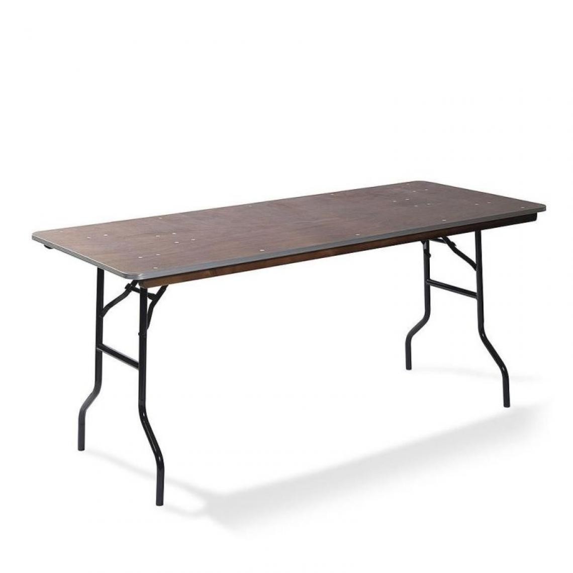 Materiel Chr Pro - Table de Banquet Rectangulaire Pliable en Bois - L122 à 200 cm - Veba - Noir / bois183 x 76 cm - Tables à manger
