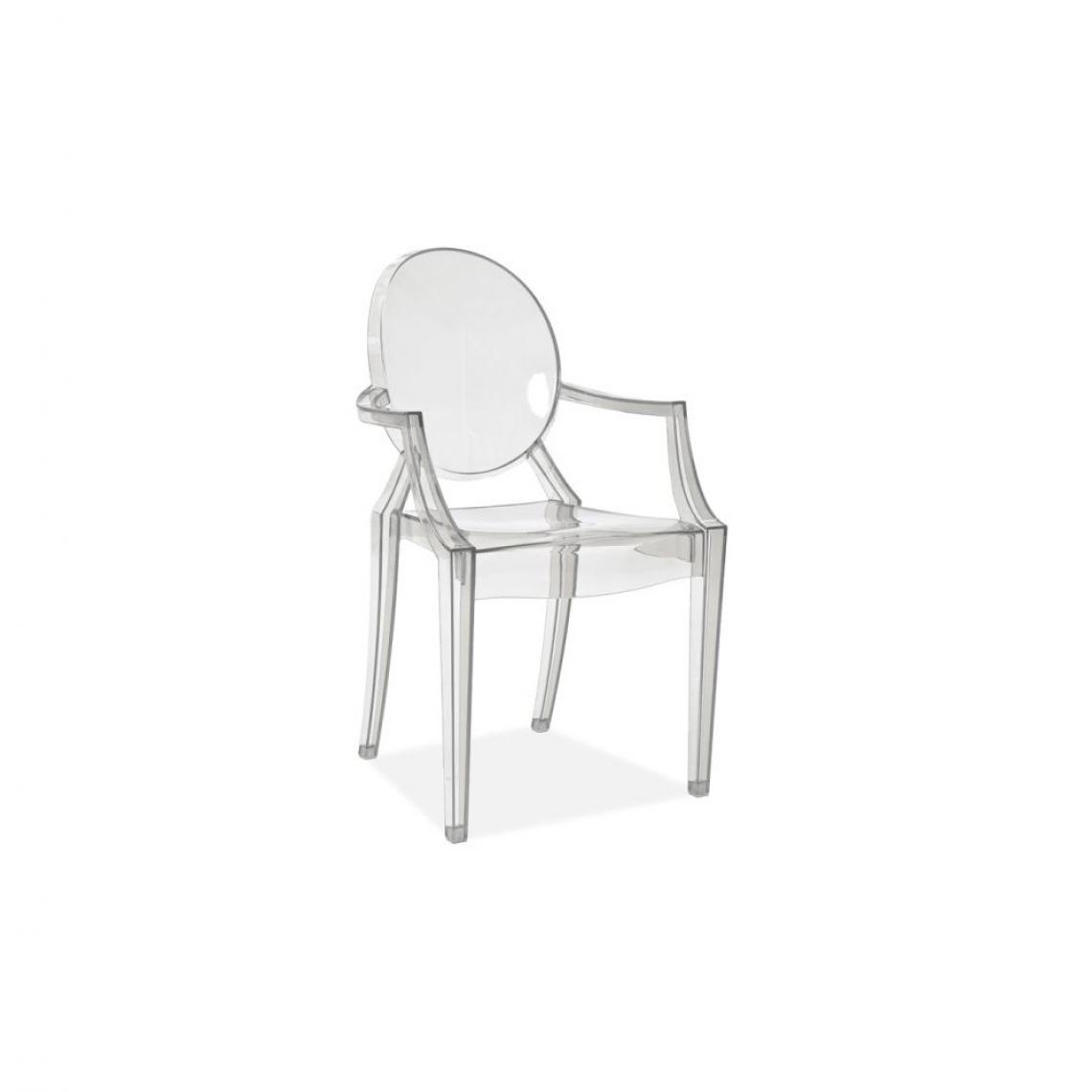 Ac-Deco - Chaise transparente - Luis - 54 x 42 x 92 cm - Chaises