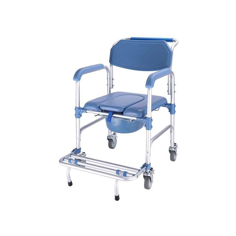 Wewoo - Chaise de douche de femmes enceintes de fauteuil roulant d'alliage d'aluminium de siège de toilette de personnes âgées avec des roues - Chaises