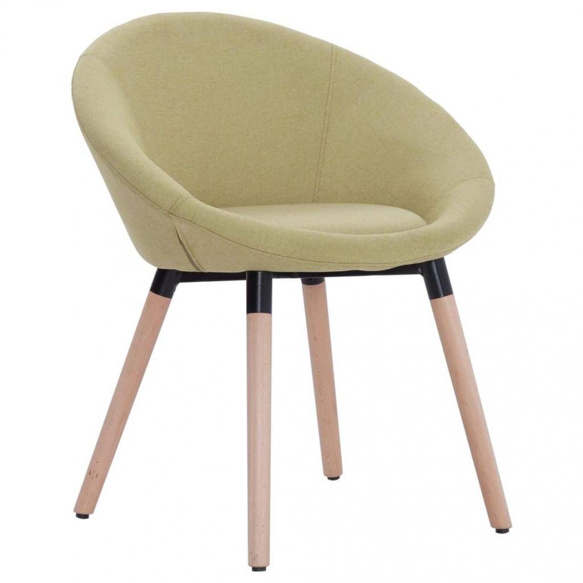 Decoshop26 - Chaise de salle à manger design contemporain tissu vert CDS020086 - Chaises