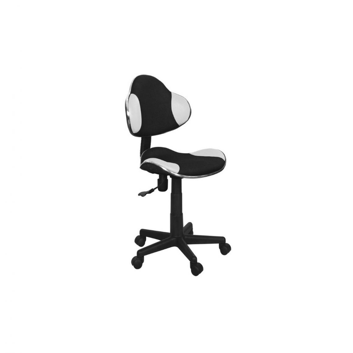 Ac-Deco - Chaise de bureau à roulettes - QG2 - 48 x 41 x 84 cm - Noir et blanc - Chaises