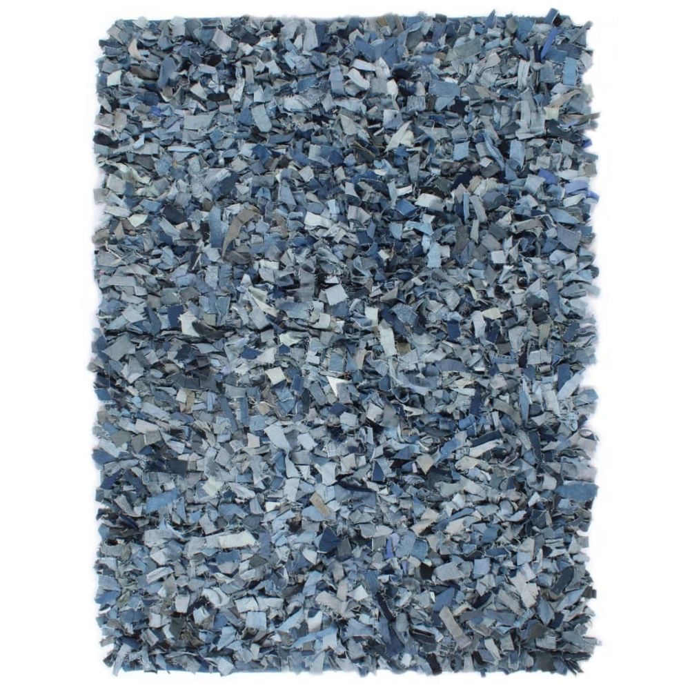 Vidaxl - vidaXL Tapis Shaggy Denim 120x170 cm Bleu - Tapis