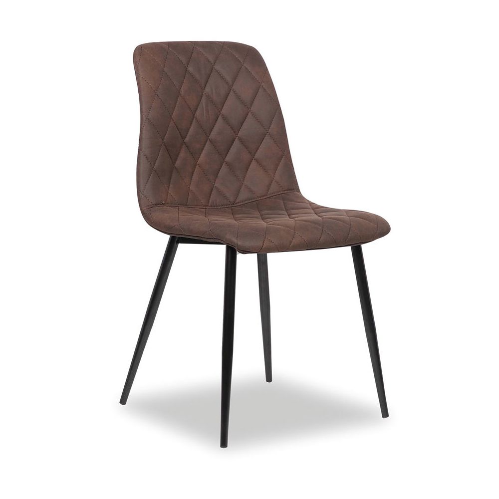 Kasalinea - Chaise contemporaine couleur marron ou gris (lot de 2) VALERI - Chaises