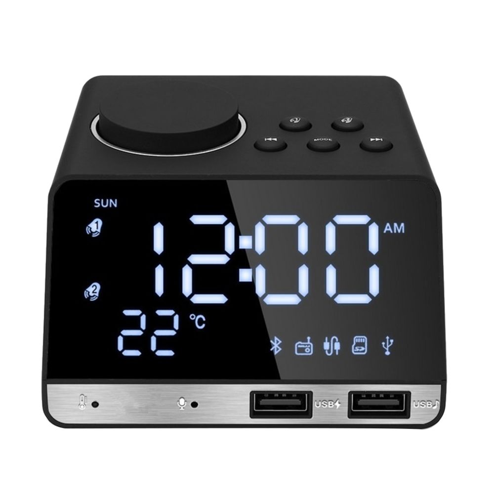 marque generique - Réveil numérique Bluetooth Radio Réveil Snooze Clock comme décrit - Réveil