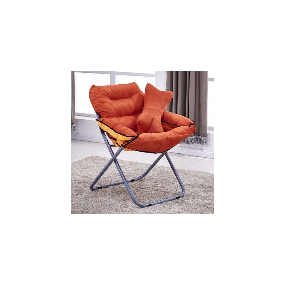 Wewoo - Salon créatif pliant paresseux canapé chaise simple longue tatami avec oreiller orange - Chaises