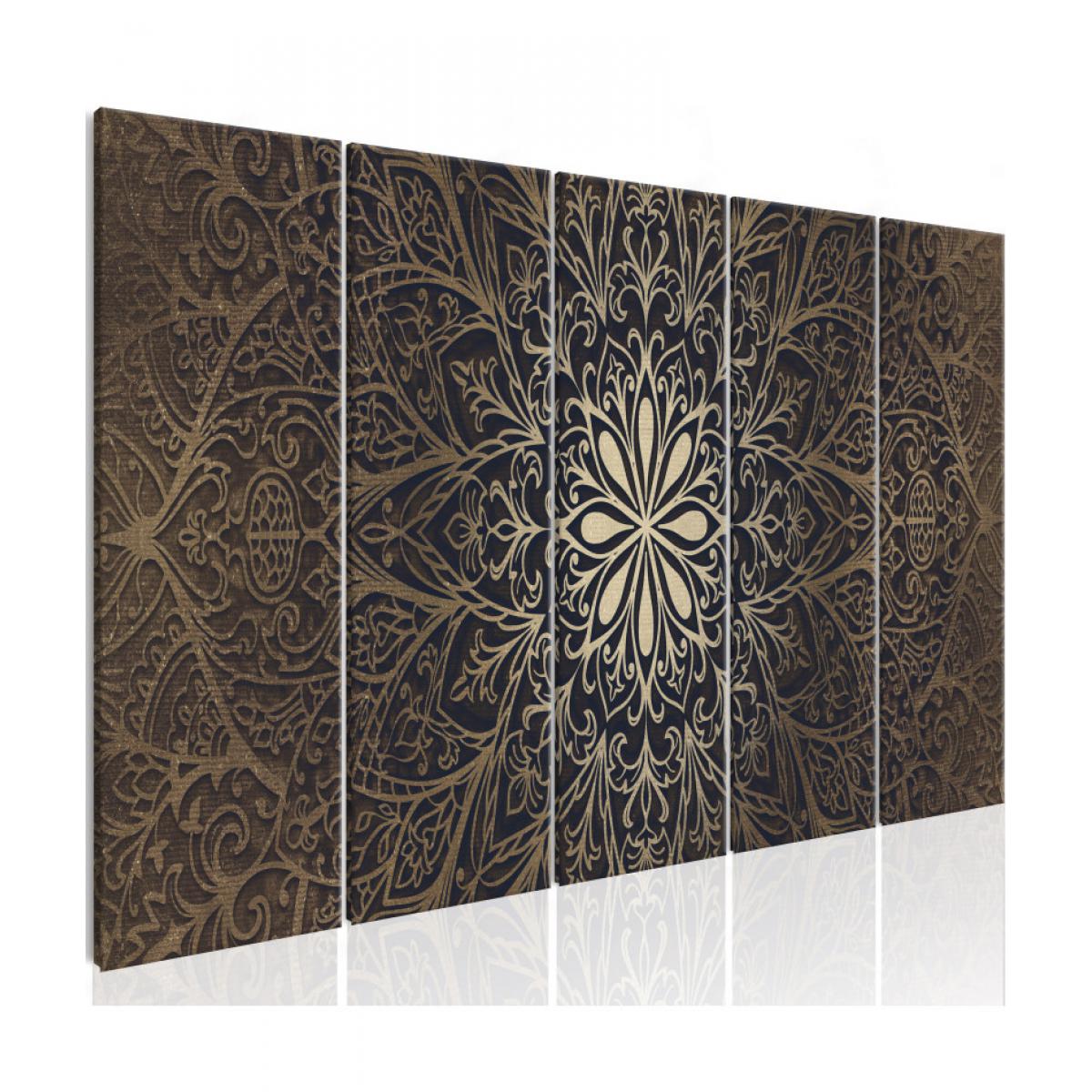 Artgeist - Tableau - Brown Mandala 200x80 - Tableaux, peintures