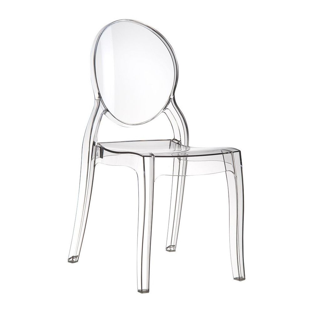 Alterego - Chaise médaillon 'ELIZA' transparente en matière plastique - Chaises