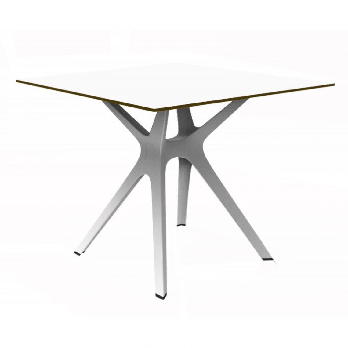 Resol - Table Phenolique 90x90 Pied De Table Vela "s" - Resol - Pied Blanc - Tableau BlancAluminium, phénolique compact, fibre de verre, p - Tables à manger