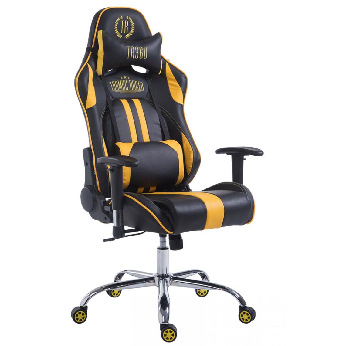 Icaverne - sublime Chaise de bureau famille Luanda Limit V2 cuir synthétique sans repose-pieds couleur noir jaune - Chaises