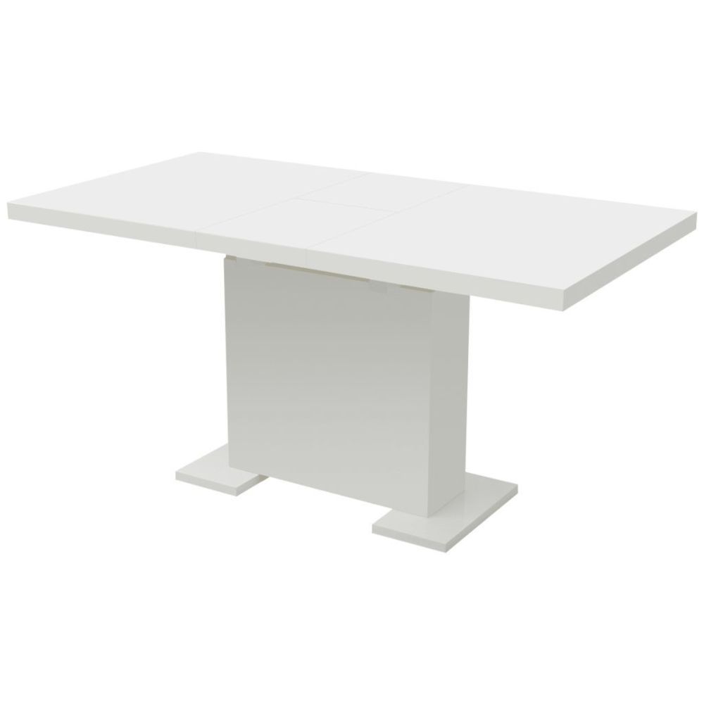 Vidaxl - vidaXL Table extensible de salle à manger Blanc brillant - Tables à manger