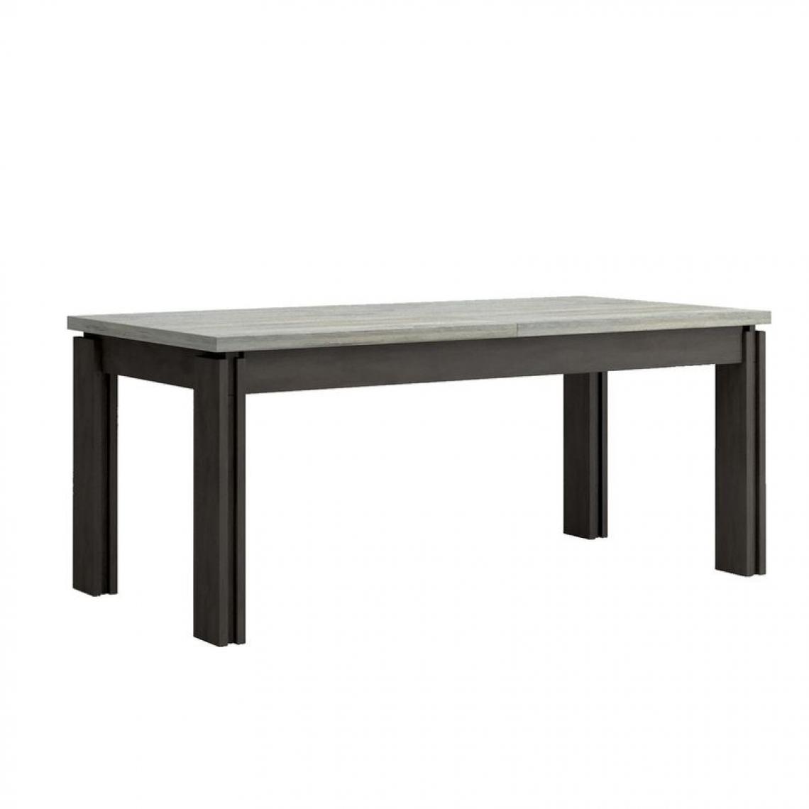 But - Table L.180 + allonge BAXTER imitation chêne/ gris - Tables à manger