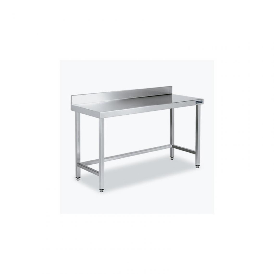 DISTFORM - Table Adossée 700x700 avec Renforts - Distform - Inox 18/10900x800x850mm - Tables à manger