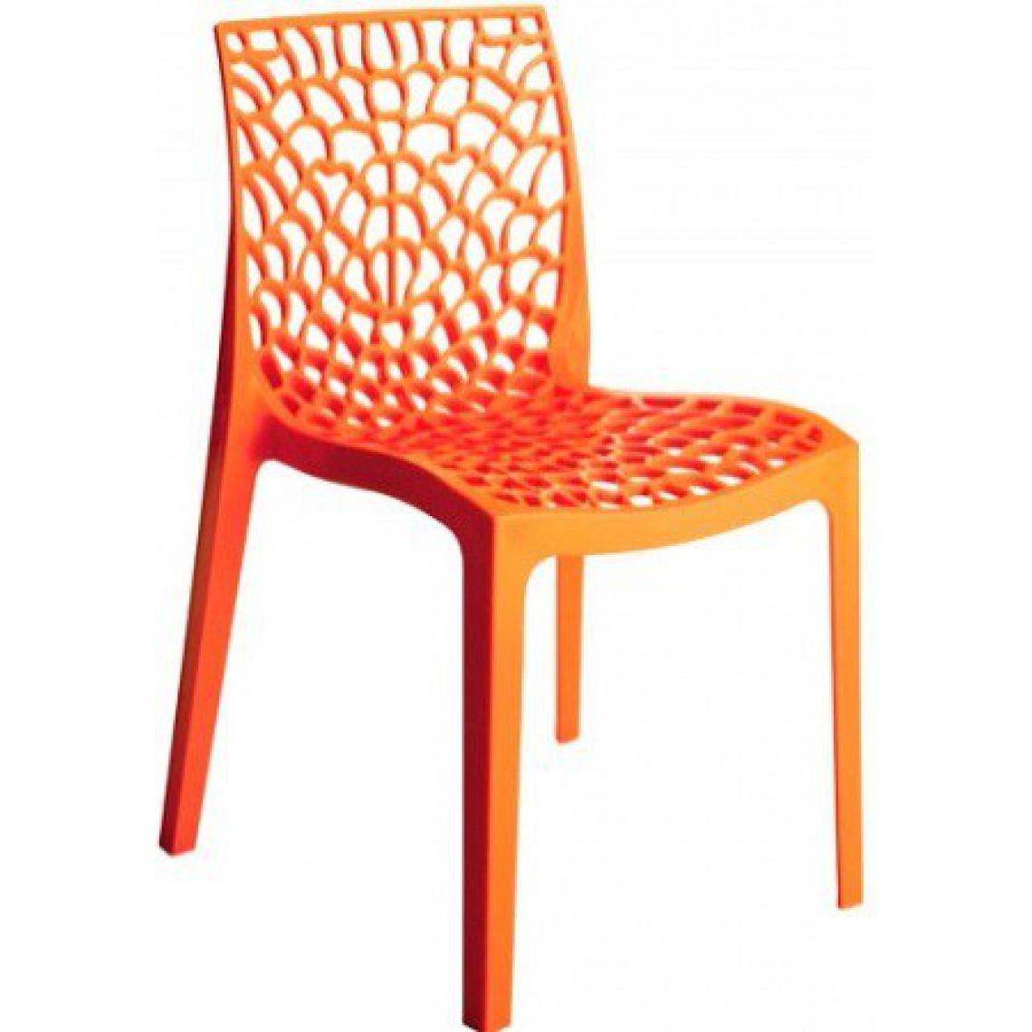 3S. x Home - Chaise Design Orange GRUYER - Chaises