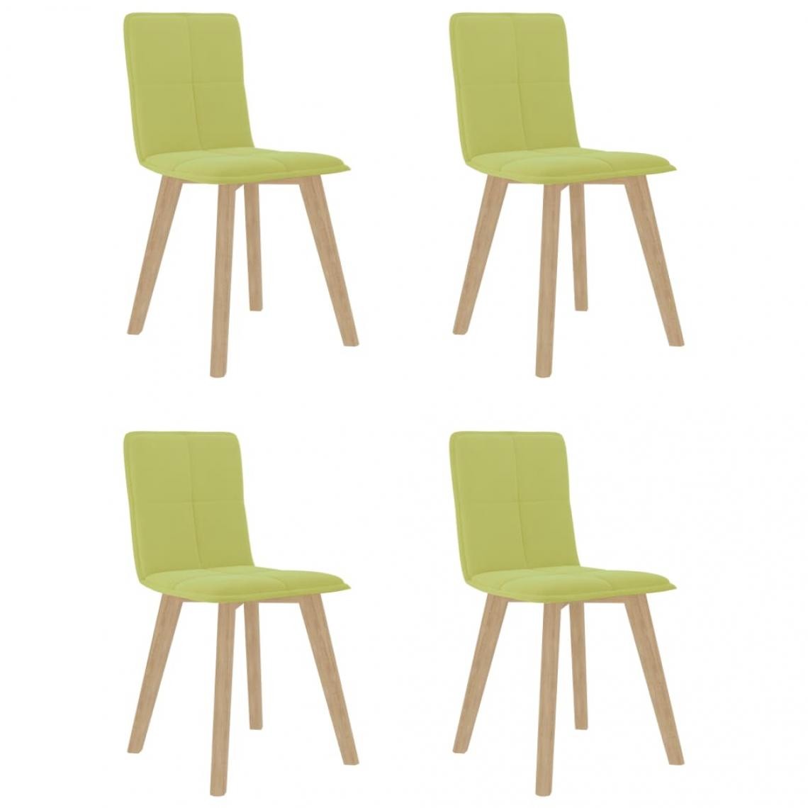 Decoshop26 - Lot de 4 chaises de salle à manger cuisine design moderne tissu vert CDS022053 - Chaises