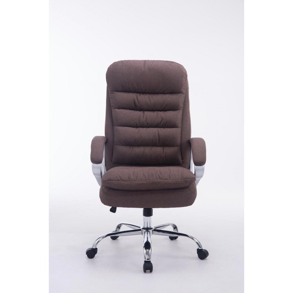 Icaverne - Magnifique Chaise de bureau serie Budapest Vancouver tissu couleur marron - Chaises