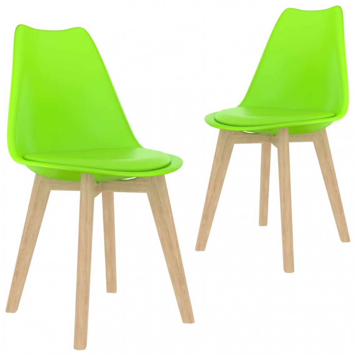 Icaverne - Inedit Fauteuils et chaises selection Dacca Chaises de salle à manger 2 pcs Vert Plastique - Chaises