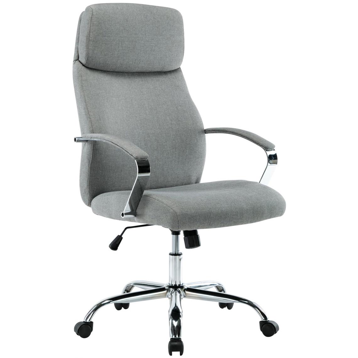 Icaverne - Admirable Chaise de bureau collection Yamoussoukro XL en tissu couleur gris - Chaises