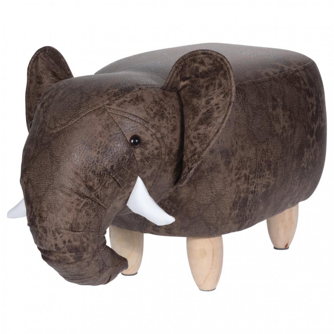 Icaverne - Joli Fauteuils et chaises collection Lima HomeetStyling Tabouret 64 x 35 cm en forme d'éléphant - Chaises