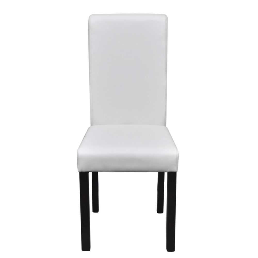 marque generique - Icaverne - Chaises de cuisine et de salle à manger ligne Chaise de salle à manger 2 pcs Cuir synthétique Blanc - Chaises